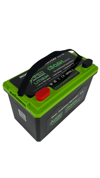 130Ah Dual Purpose Lithium Battery (Cranking) 12.8V - Bluetooth - IP67 Waterproof - Heated