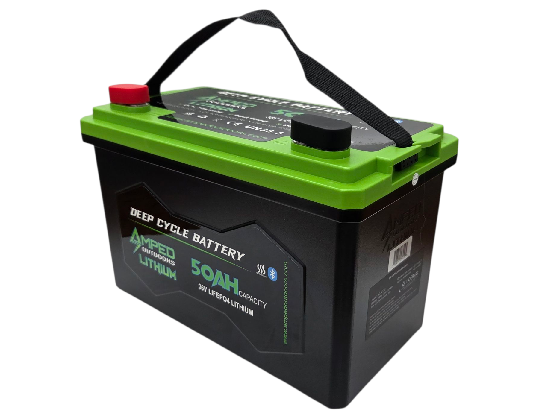 36V 50Ah Trolling Motor Lithium Battery (LiFePO4) - Bluetooth - IP67 Waterproof - Heated