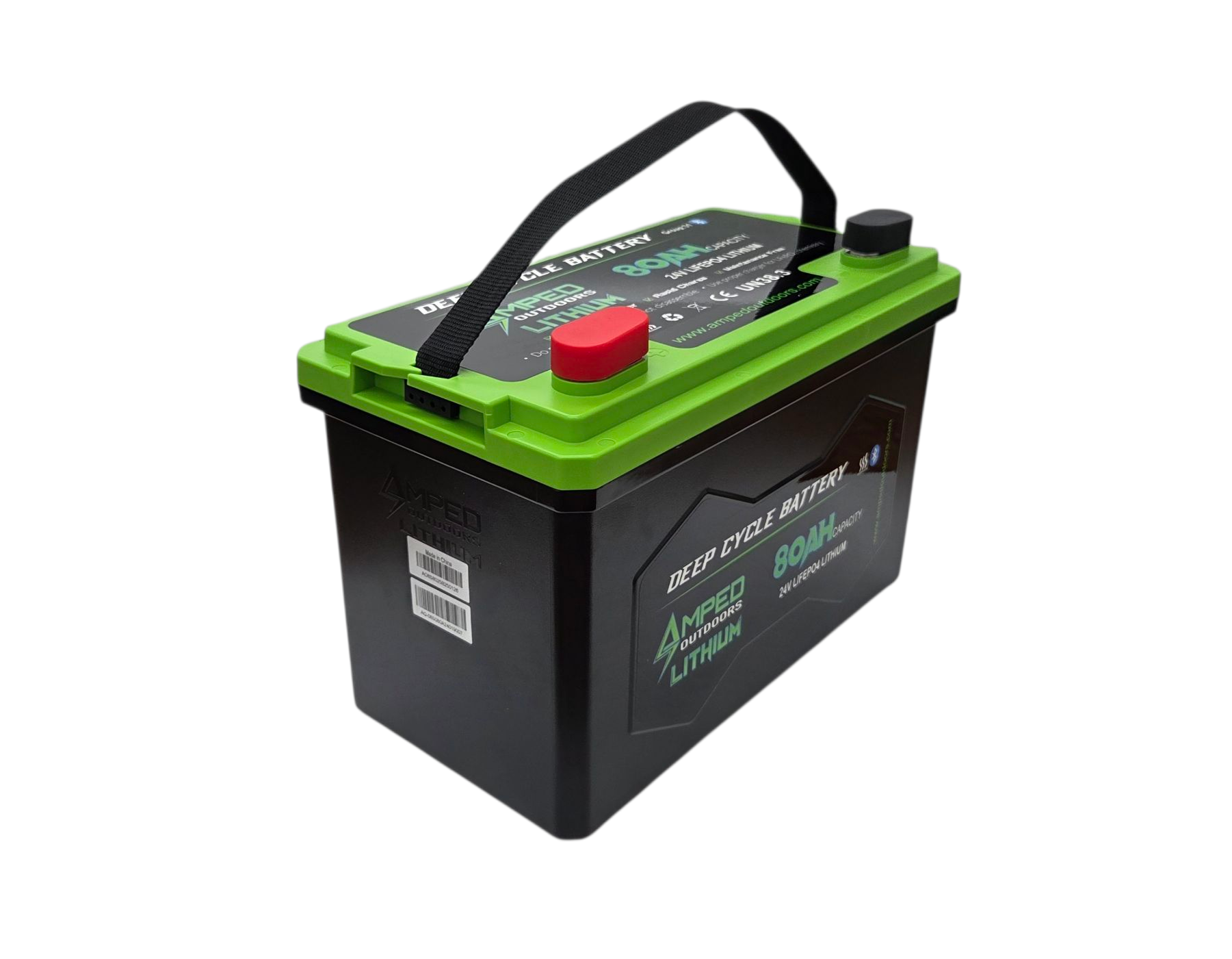 24V 80Ah Trolling Motor Lithium Battery (LiFePO4) - Bluetooth - IP67 Waterproof - Heated