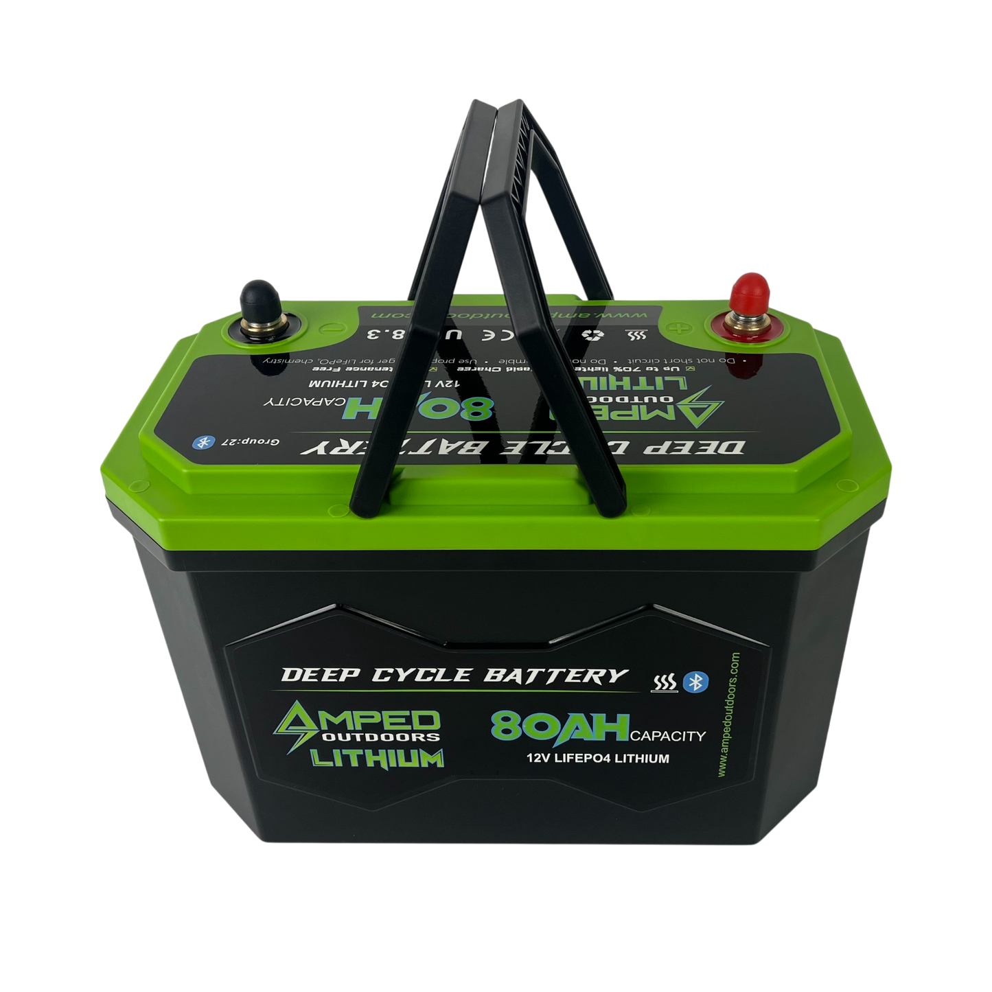 80Ah Lithium Battery (LiFePO4) 12.8V - Bluetooth - IP67 Waterproof - Heated