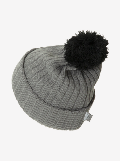 Stocking Cap w/Ball- Gray