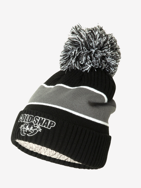 Stocking Cap w/Ball- Gray/Black – Cold Snap Outdoors