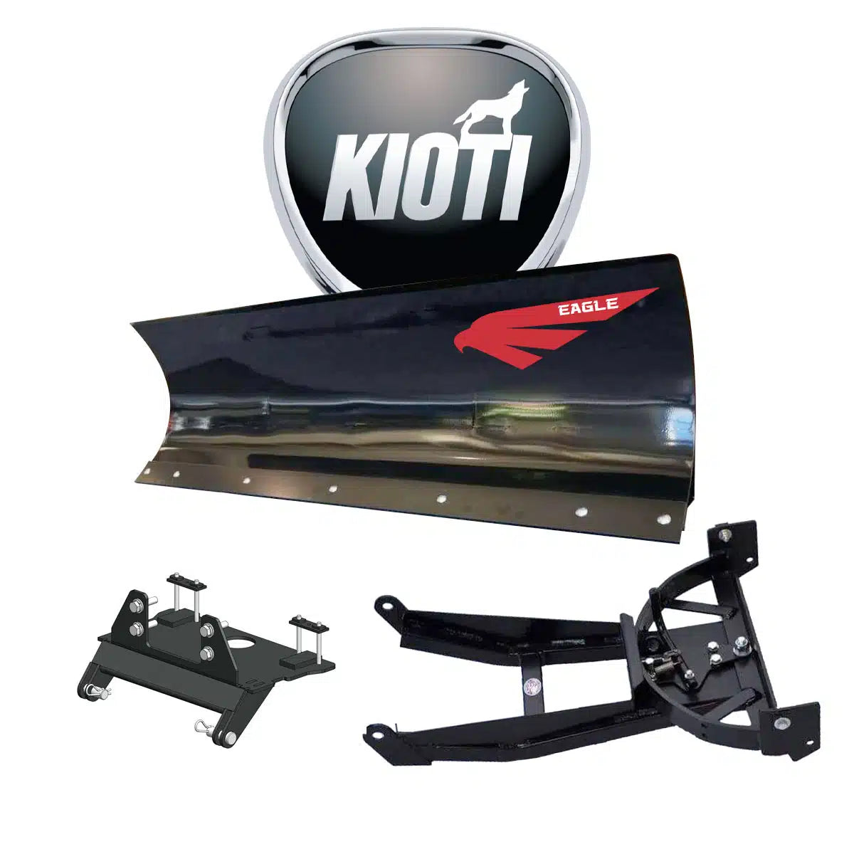 Eagle Snow Plow 72″ UTV Steel Front-Mount Complete Plow System for 2400-2440 Kioti (K9) (2018-2019)